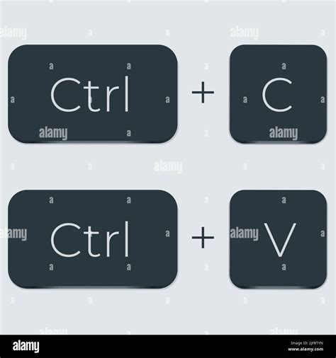 Ctrl C And Ctrl V Computer Keyboard Buttons Desktop Interface Web