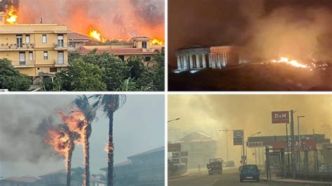 Brucia Tutta La Sicilia Roghi Nell Isola Una Situazione Senza