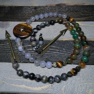 Wicca Natural Stone Infinity Pagan Prayer Beads Meditation Beads