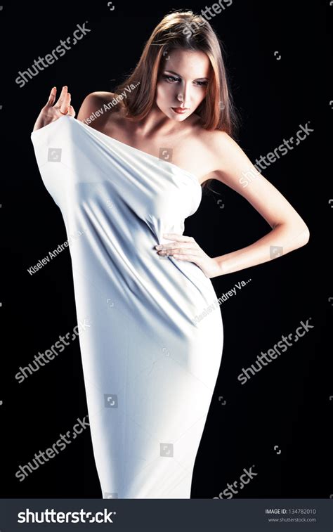 Art Portrait Beautiful Naked Woman Wrapped Stock Photo 134782010 Shutterstock