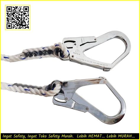 Safety Lanyard Absorber Double Big Hook Besar Carabiner Eco Gosave