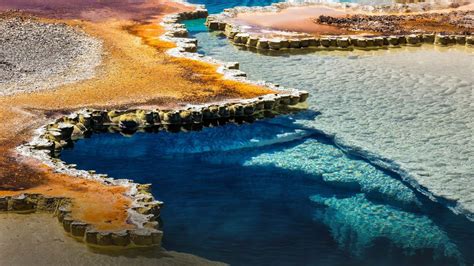 Doublet Pool Hot Spring In The Upper Geyser Basin Of Yellowstone