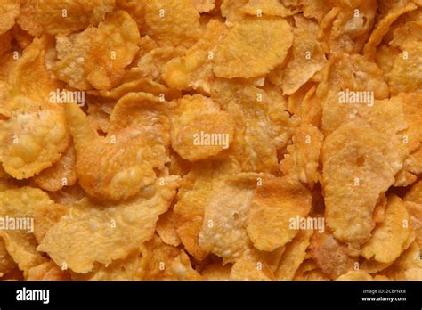 Indian Cornflakes Breakfast Cereal From Toasted Corn Or Maize Stock