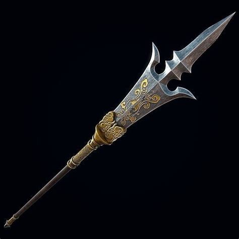 3D Model Chinese Trident Spear VR AR Low Poly CGTrader