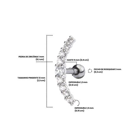 Comprar Piercing De Prata Cluster Cravejado N Car Pratas Joias Em