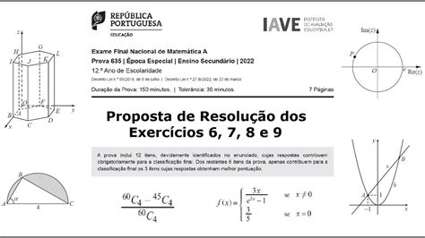 Matemática A Época Especial 2022 Resolução III YouTube