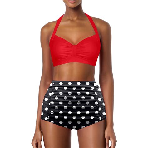 MNCEKFOD Tankini Swimsuits For Women High Waisted Bikini Sexy Push Up