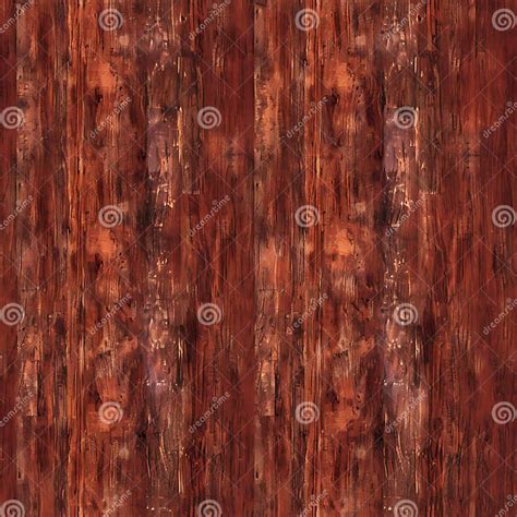 Mahogany Wood Planks In A Seamless Flooring Tile Stock Illustration