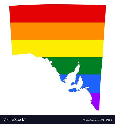 South Australia Gay Map Lgbt Royalty Free Vector Image