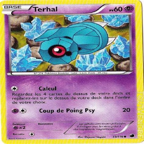 Carte pokémon terhal 60 pv 50 116 glaciation plasma neuf fr en France