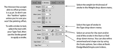 Using The InDesign Stroke Panel Create Lines Arrows And More