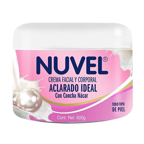 Crema Facial Y Corporal Nuvel Aclarado Ideal Con Concha Nacar G