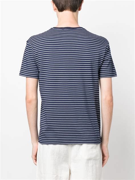 Polo Ralph Lauren Striped Cotton T Shirt Blue Farfetch