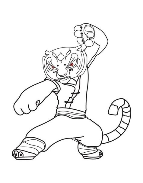 Tigress From Kung Fu Panda Coloring Page