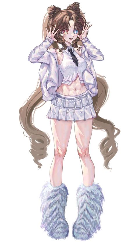 Fullbody , outfit idea ,anime.