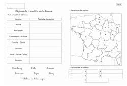 Exercice La région CM1