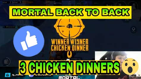 Soul Mortal Back To Back Chicken Dinner In Live Stream Youtube