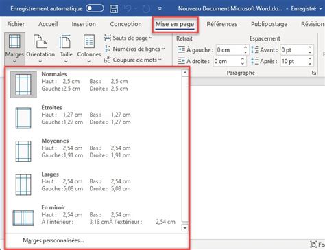 Modifier Les Marges De Page Dans Un Document Word