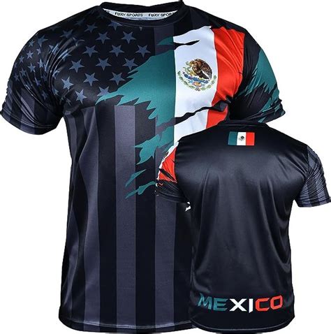 Fury Mexico and USA Flag Mix Soccer Jersey - Mexico Shirt - Camiseta ...