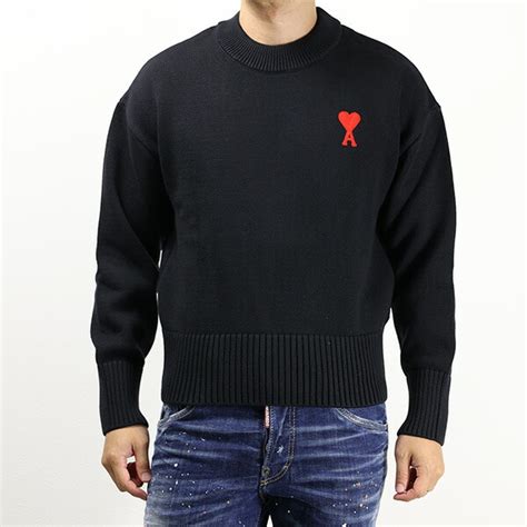 【楽天市場】ami Paris アミパリス Ami De Coeur Logo Crewneck Sweater セーター ニット 長袖 刺繍 ロゴ ウール メンズ Uks008016