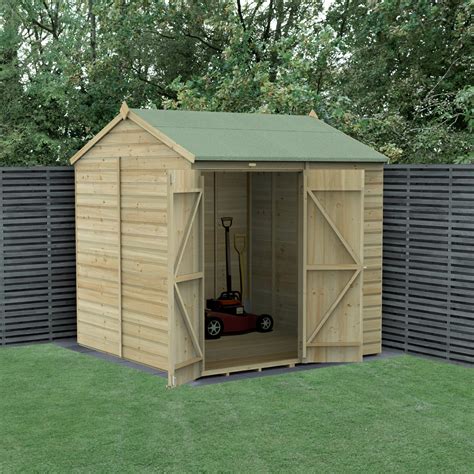 Beckwood 7x7 Reverse Apex Shed No Windows Double Door