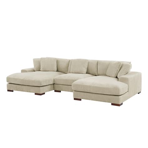 Wade Logan Cabbar Piece Corduroy Sectional Reviews Wayfair