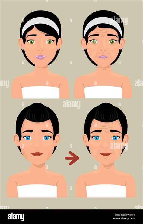 Mature Skin Stock Vector Images Alamy