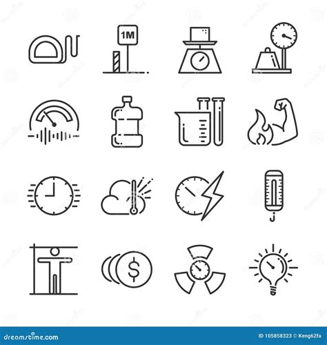 Unit Of Measurement Icon Set Included The Icons As Miles Meter Tonne