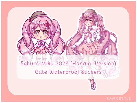 Sakura Miku Hanami Holographic And Vinyl Chibi Kawaii Vocaloid