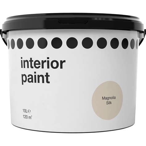 Magnolia Vinyl silk Emulsion paint 10L | Departments | DIY at B&Q