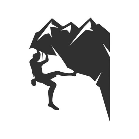 Premium Vector Mountain Climbing Logo Climbing Art Silhouette Art