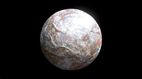 PBR Frozen Wasteland Planet 8K Textures 3d Model