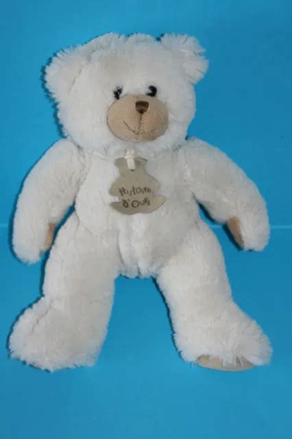 HISTOIRE D OURS DOUDOU Peluche Ours Calin Ours Ivoire Pm Ho 1153 Etat