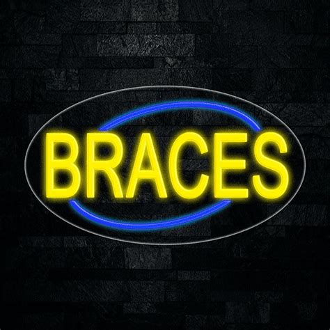 Braces LED Neon Sign 28 L X 16 H 34159 Walmart