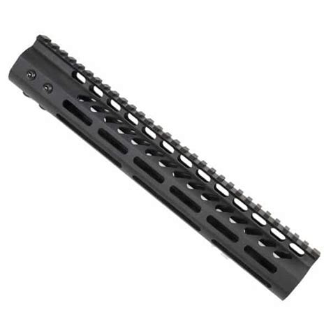 Ar 15 M Lok 12 Inch Free Float Lightweight Handguard In Black