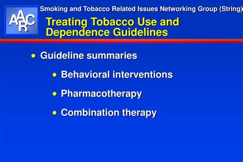 Ppt Treating Tobacco Use And Dependence Guidelines Objectives