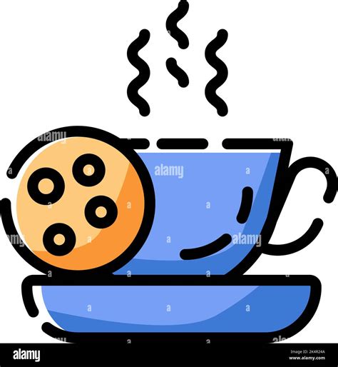 Hotel Breakfast Illustration Vector On A White Background Stock