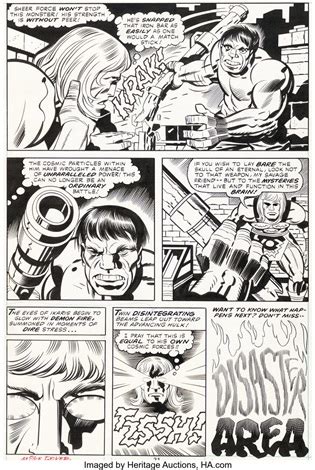 Jack Kirby And Mike Royer Eternals Story Page Original Art Hulk