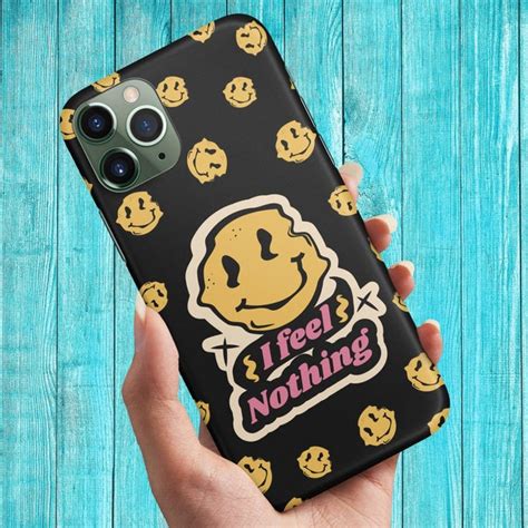 Dripping Smiley Face Phone Case Etsy