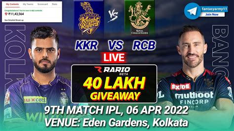 IPL 2023 KOL Vs RCB Live Prediction KKR Vs RCB Prediction KKR Vs