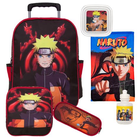 Kit Mochila Escolar Naruto Lancheira e Estojo 6 Pçs no Shoptime