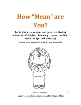 Measures of Central Tendency. (mean, median, mode, range and outliers) 