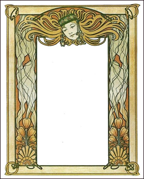 Art Nouveau Frame Alfons Maria Mucha Alphonse Mucha Art Art Nouveau