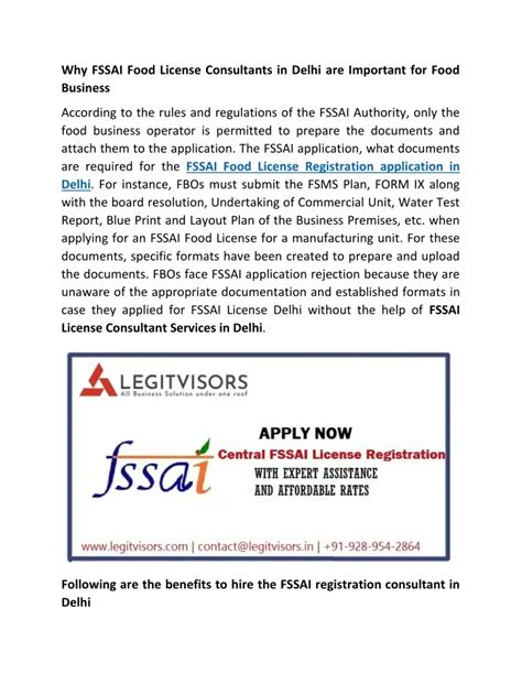 Ppt Why Fssai Food License Consultants In Delhi Are Important For