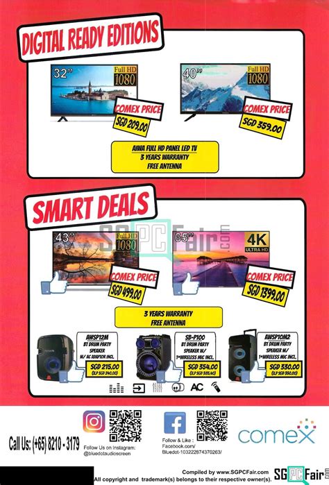 SG PC Fair Online Brochures Flyers And Price List Aiwa Comex 2019