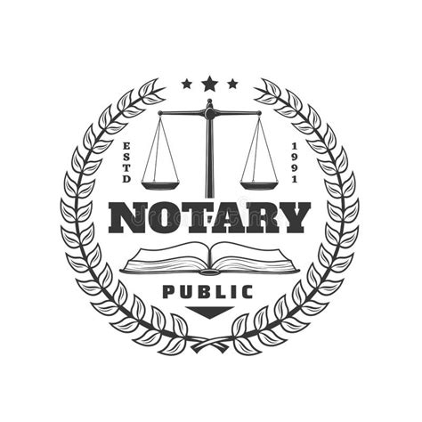 Notary Public Logo Vector Illustration Stock Illustrations 228 Notary