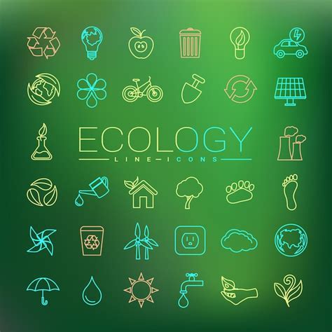 Premium Vector Ecology Line Icons