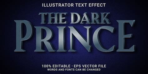 Premium Vector Prince Text 3d Editable Font Effect