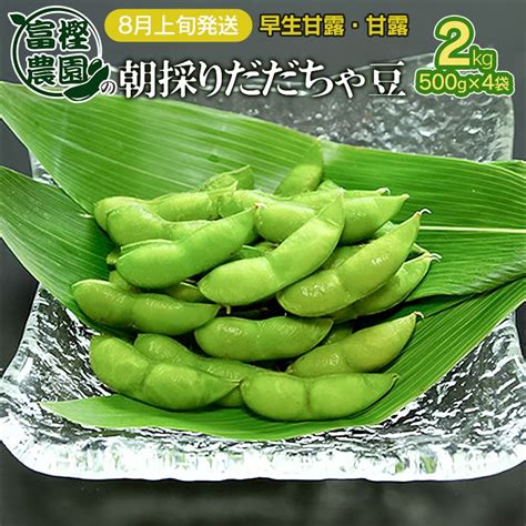 【令和6年産先行予約】 富樫農園の朝採りだだちゃ豆【8月上旬発送】2kg（500g×4袋）早生甘露・甘露 A03 624 山形県鶴岡市