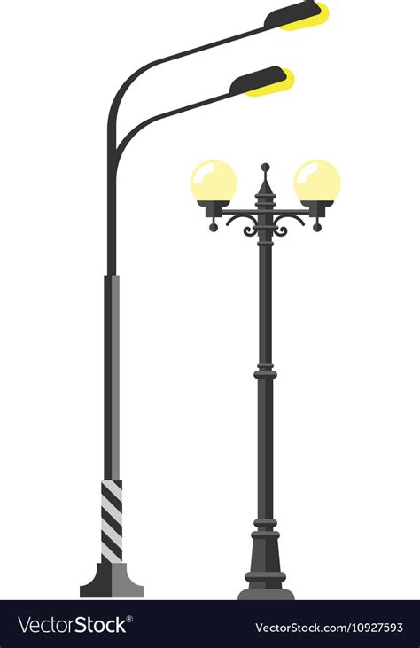 Street lamp silhouette Royalty Free Vector Image